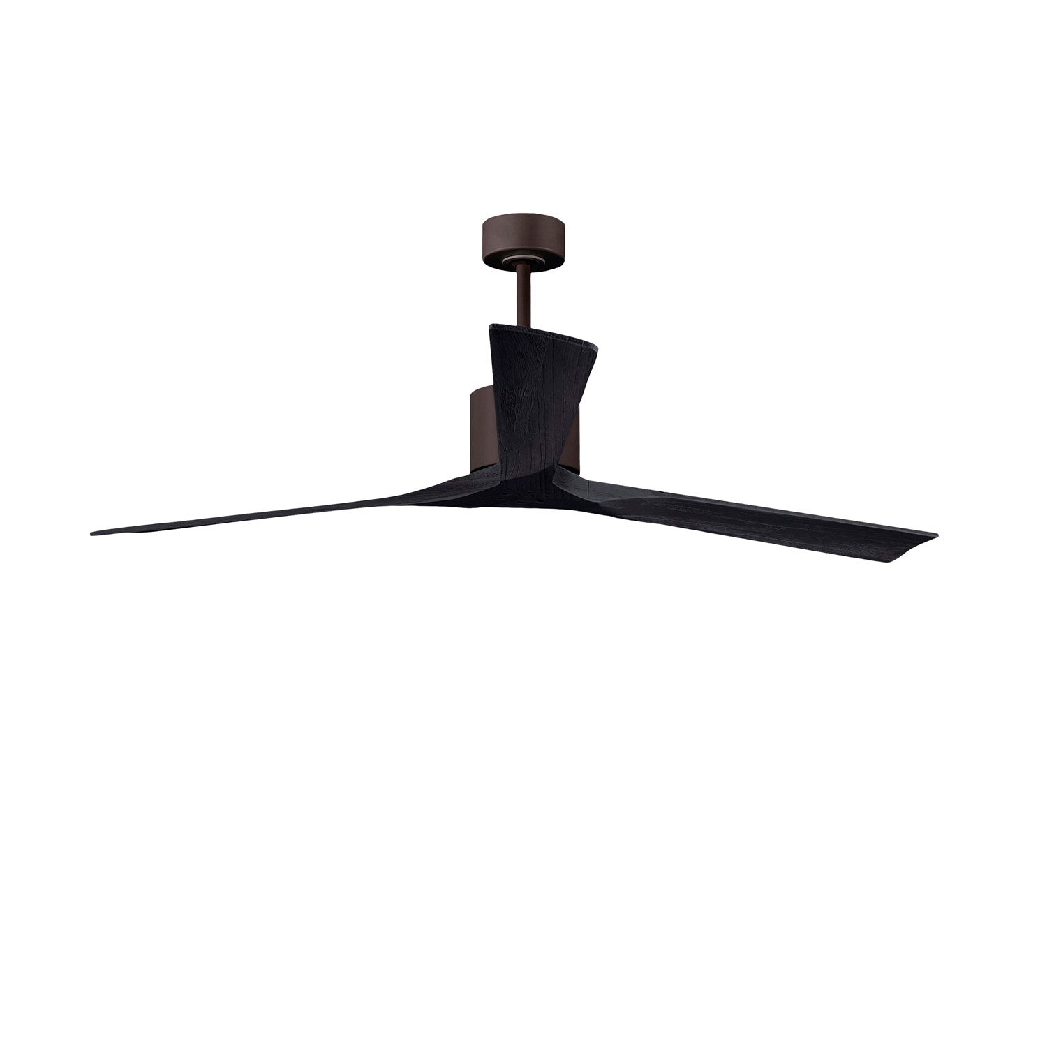 72in Ceiling Fan In Textured Bronze And Matte Black Blades