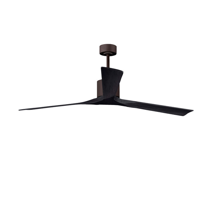 72in Ceiling Fan In Textured Bronze And Matte Black Blades