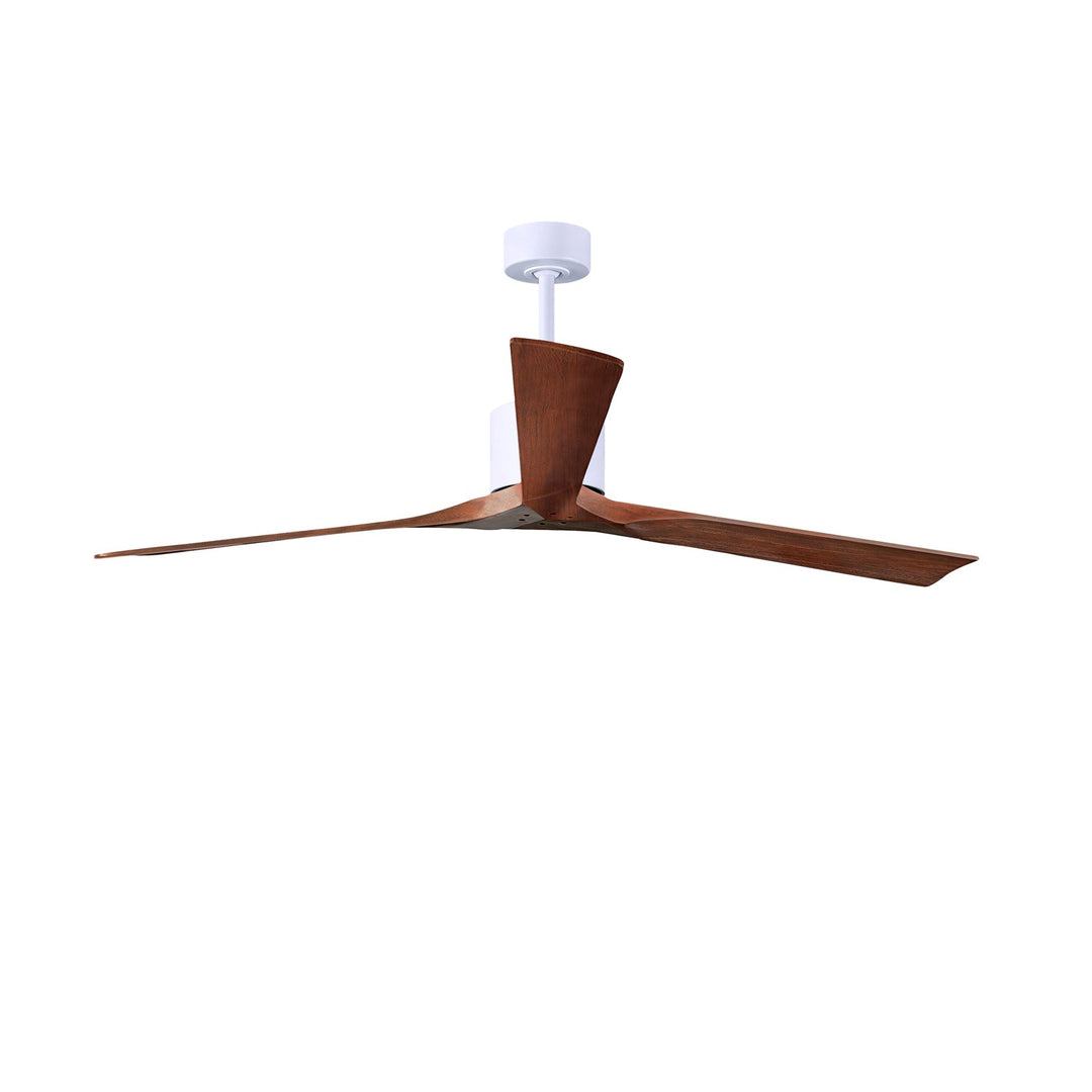 72in Ceiling Fan In Matte White - Walnut Blades