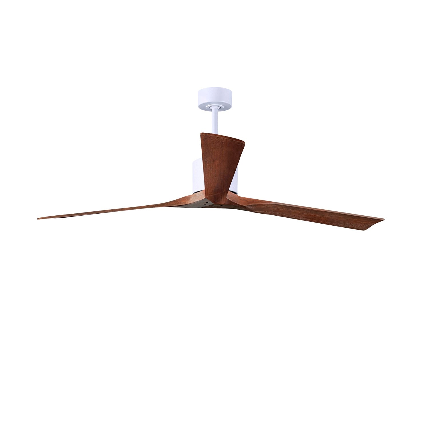72in Ceiling Fan In Matte White - Walnut Blades
