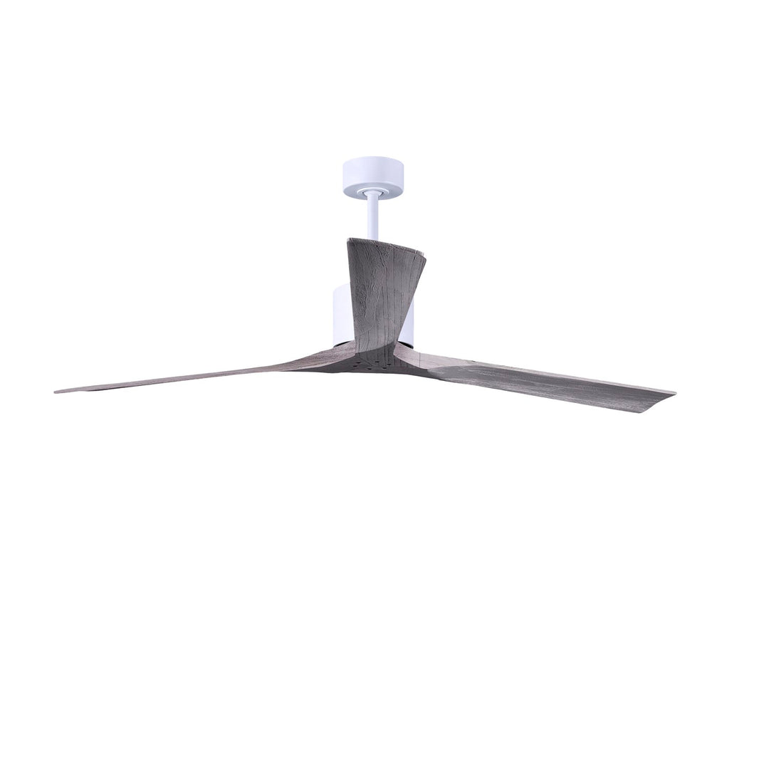 72in Ceiling Fan In Matte White - Barnwood Tone Blades