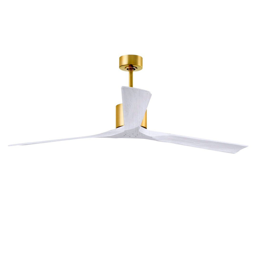 72in Ceiling Fan In Brushed Brass And Matte White Blades