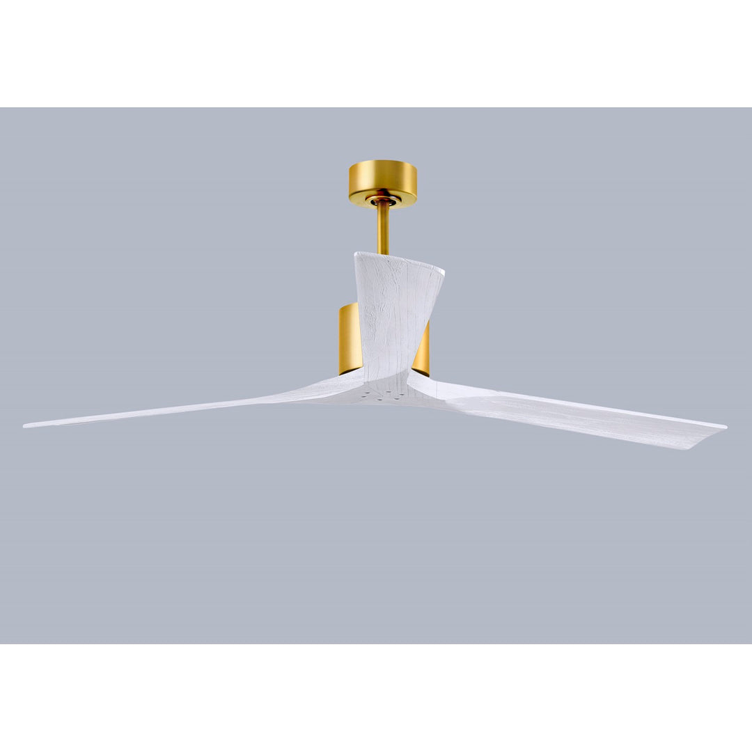 72in Ceiling Fan In Brushed Brass And Matte White Blades