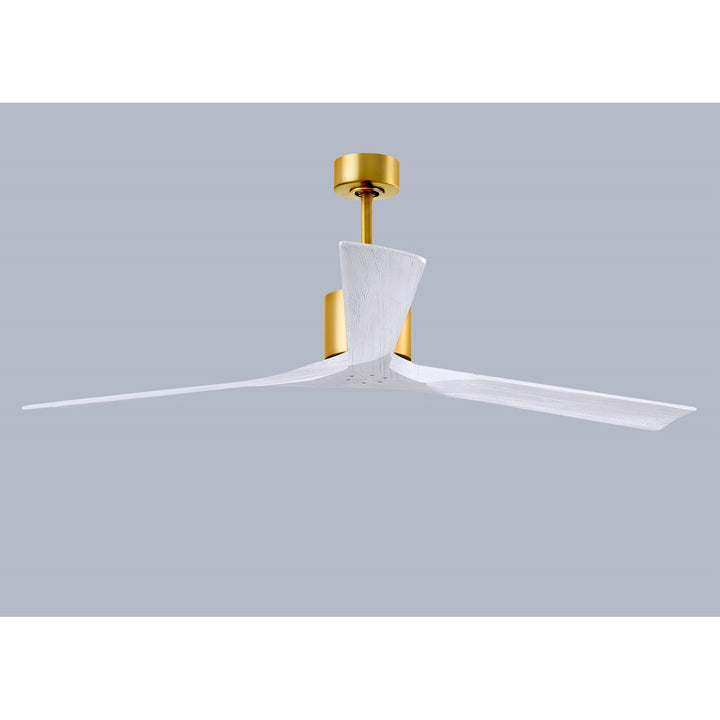 72in Ceiling Fan In Brushed Brass And Matte White Blades