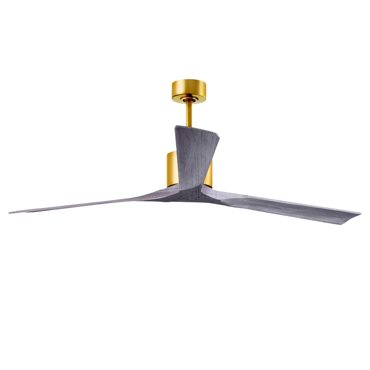 72in Ceiling Fan In Brushed Brass - Barnwood Tone Blades