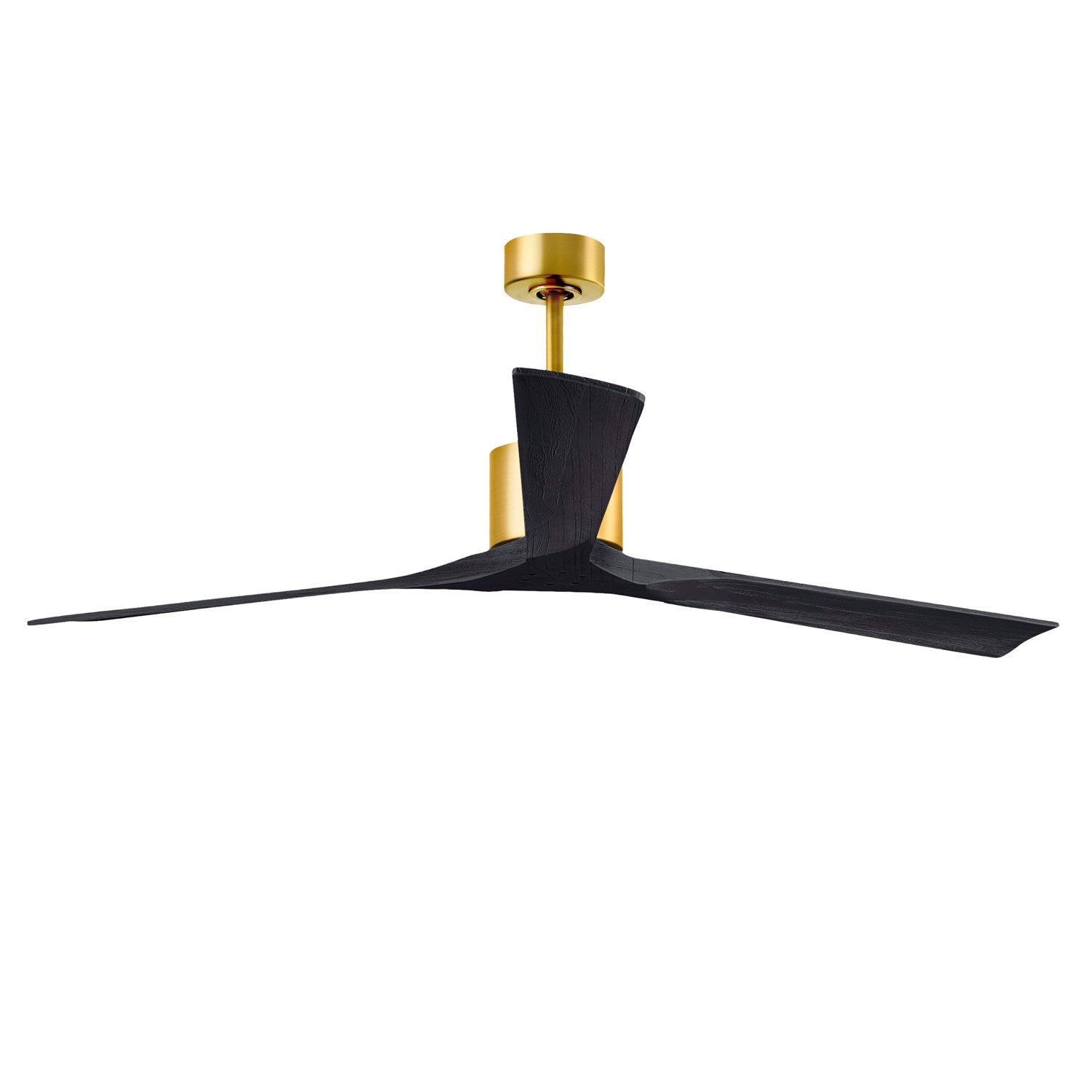 72in Ceiling Fan In Brushed Brass And Matte Black Blades