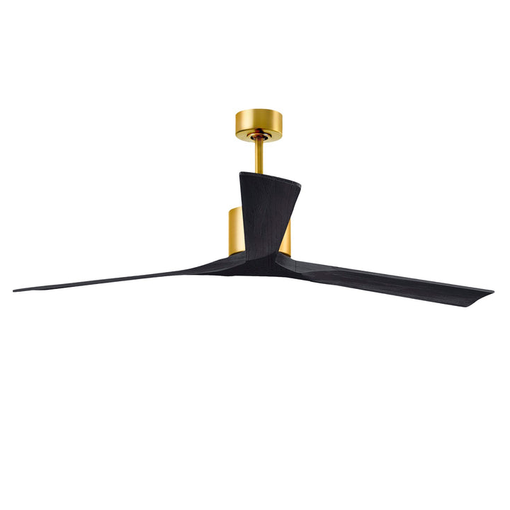 72in Ceiling Fan In Brushed Brass And Matte Black Blades