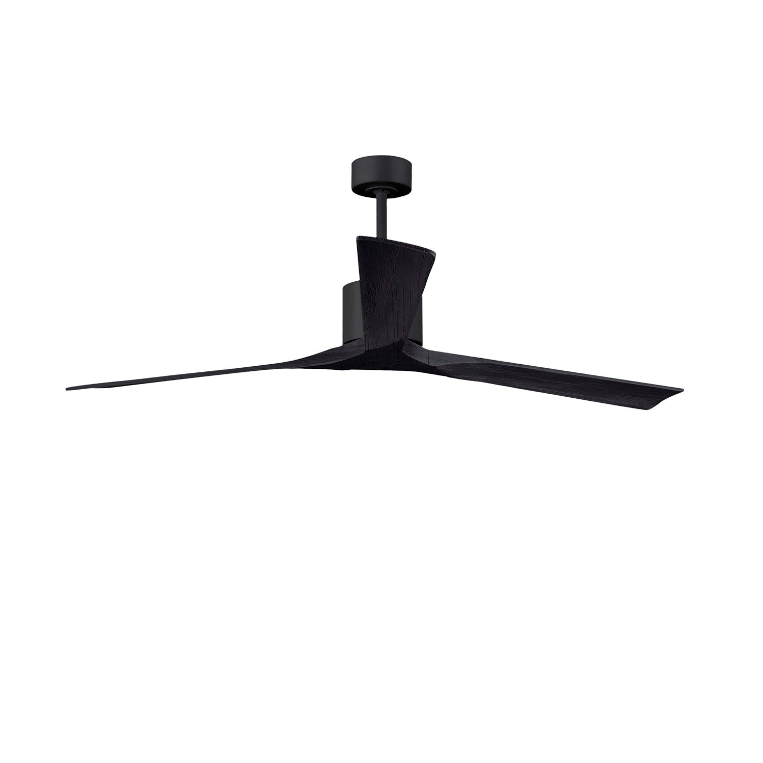 72in Ceiling Fan In Matte Black And Matte Black Blades