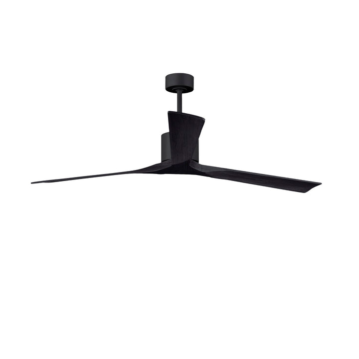 72in Ceiling Fan In Matte Black And Matte Black Blades