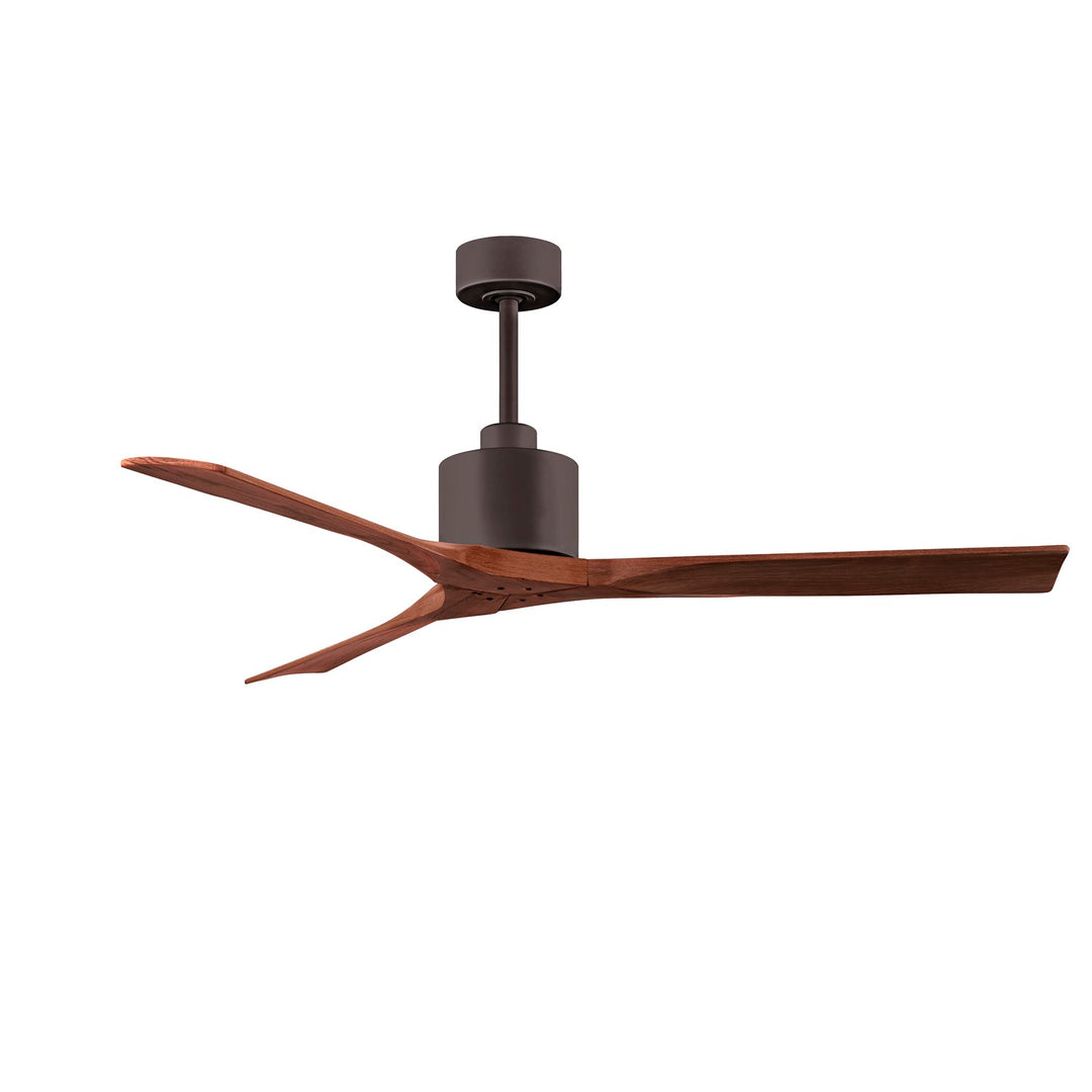 60in Ceiling Fan In Textured Bronze - Walnut Blades