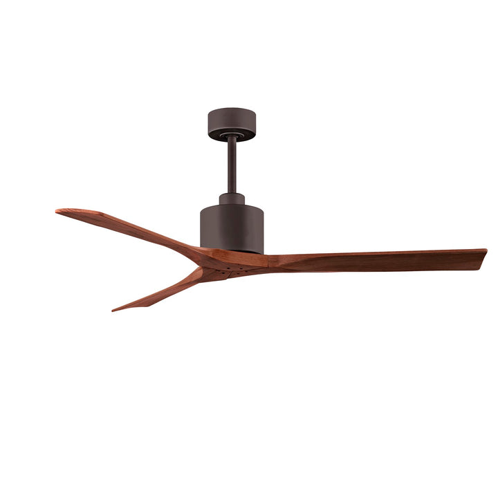 60in Ceiling Fan In Textured Bronze - Walnut Blades