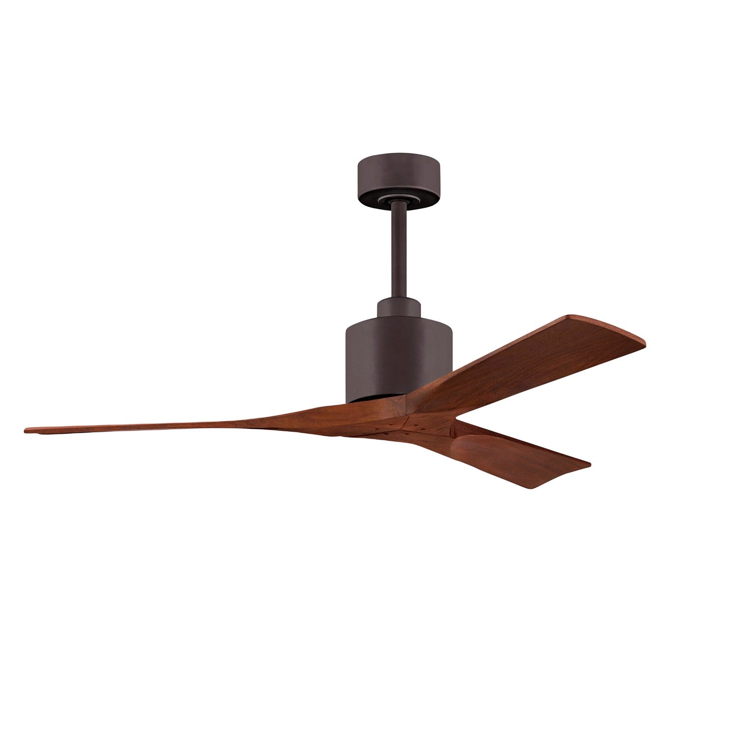 52in Ceiling Fan In Textured Bronze - Walnut Blades by Matthews Fan Company