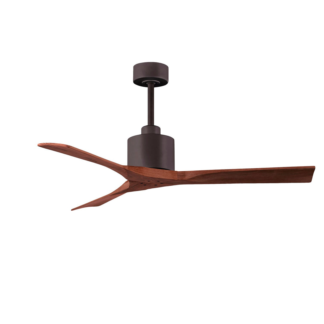 52in Ceiling Fan In Textured Bronze - Walnut Blades