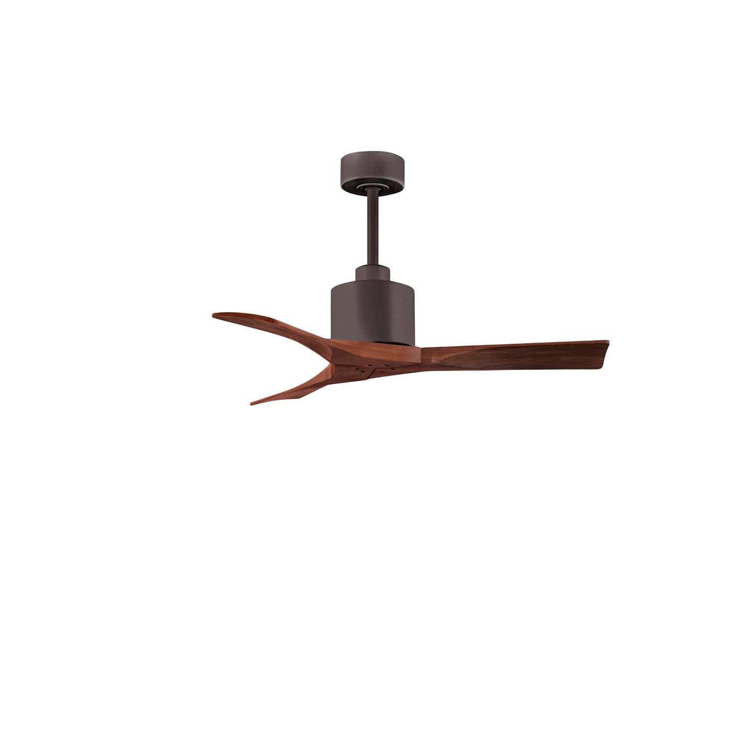 42in Ceiling Fan In Textured Bronze - Walnut Blades