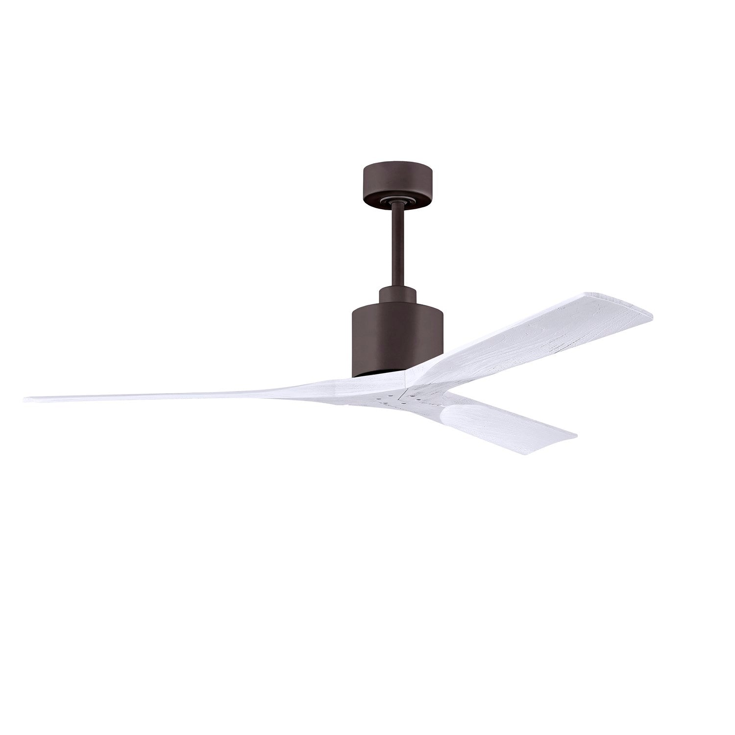 60in Ceiling Fan In Textured Bronze And Matte White Blades by Matthews Fan Company