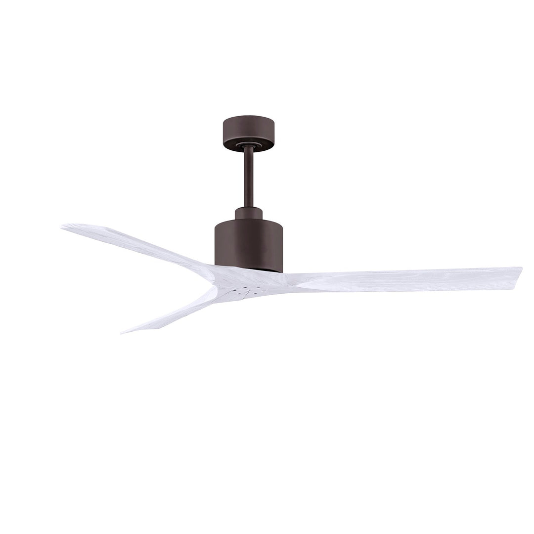 60in Ceiling Fan In Textured Bronze And Matte White Blades
