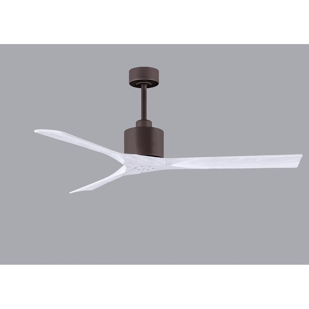 60in Ceiling Fan In Textured Bronze And Matte White Blades