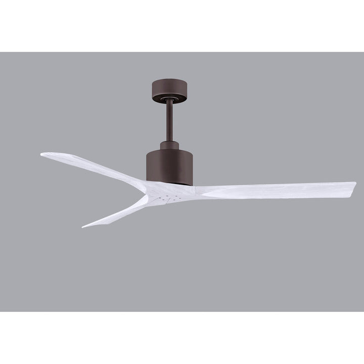 60in Ceiling Fan In Textured Bronze And Matte White Blades
