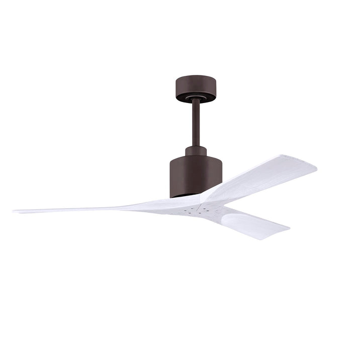 52in Ceiling Fan In Textured Bronze And Matte White Blades by Matthews Fan Company