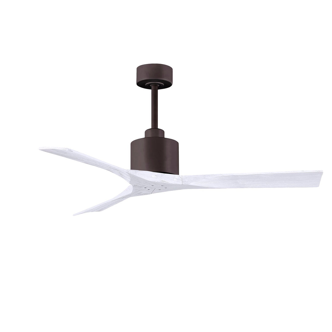 52in Ceiling Fan In Textured Bronze And Matte White Blades