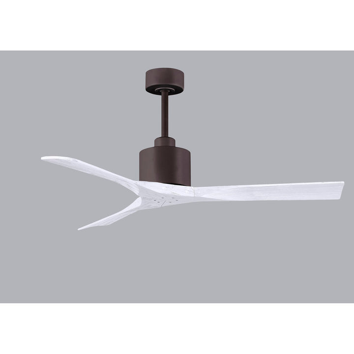 52in Ceiling Fan In Textured Bronze And Matte White Blades