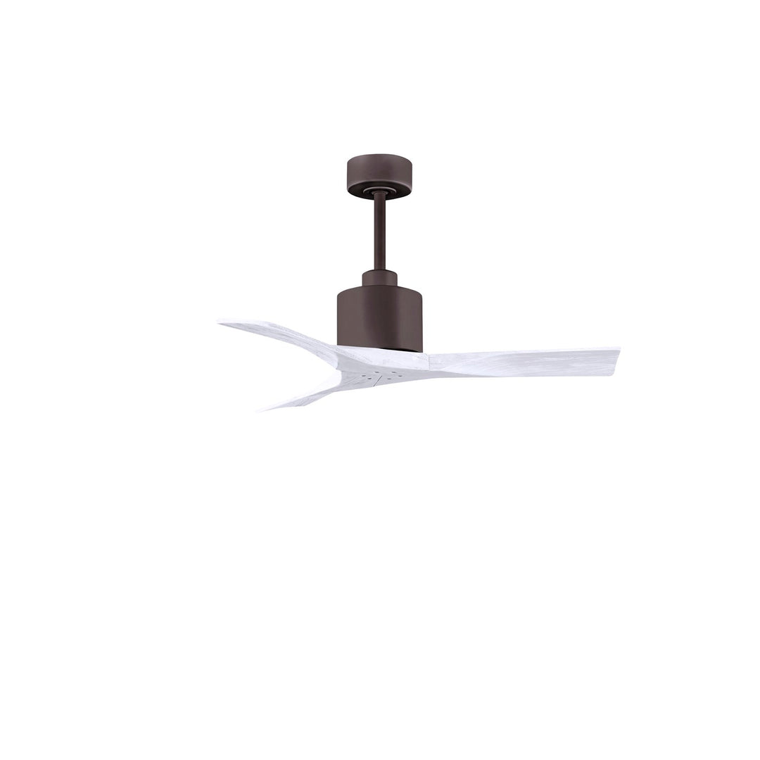 42in Ceiling Fan In Textured Bronze And Matte White Blades