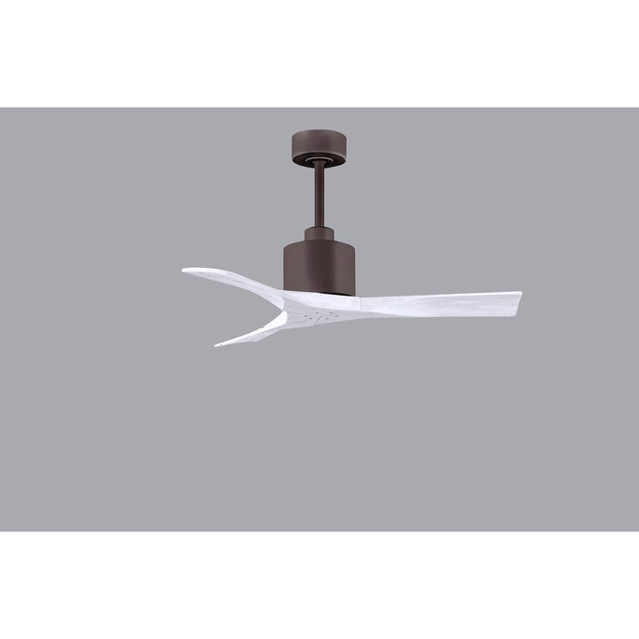 42in Ceiling Fan In Textured Bronze And Matte White Blades