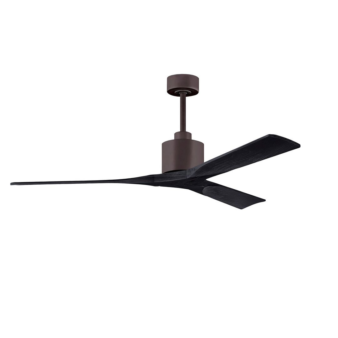 60in Ceiling Fan In Textured Bronze And Matte Black Blades by Matthews Fan Company