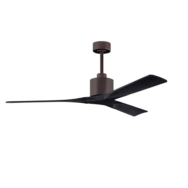 60in Ceiling Fan In Textured Bronze And Matte Black Blades by Matthews Fan Company
