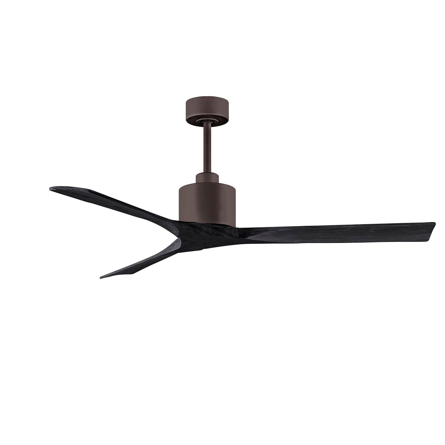 60in Ceiling Fan In Textured Bronze And Matte Black Blades
