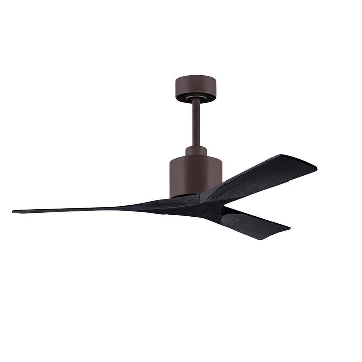 52in Ceiling Fan In Textured Bronze And Matte Black Blades by Matthews Fan Company