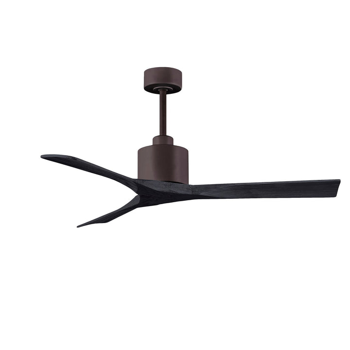 52in Ceiling Fan In Textured Bronze And Matte Black Blades
