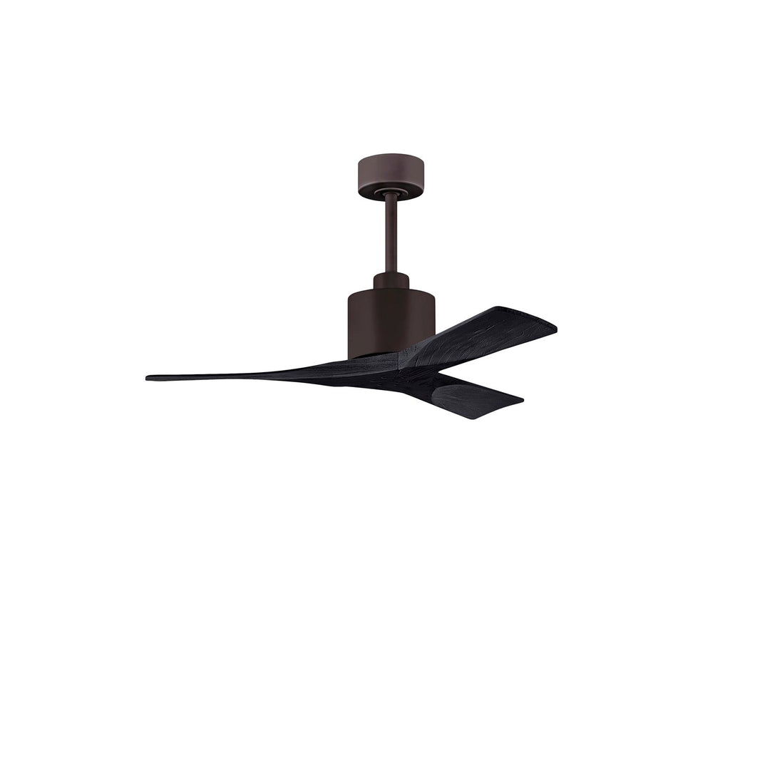 42in Ceiling Fan In Textured Bronze And Matte Black Blades by Matthews Fan Company