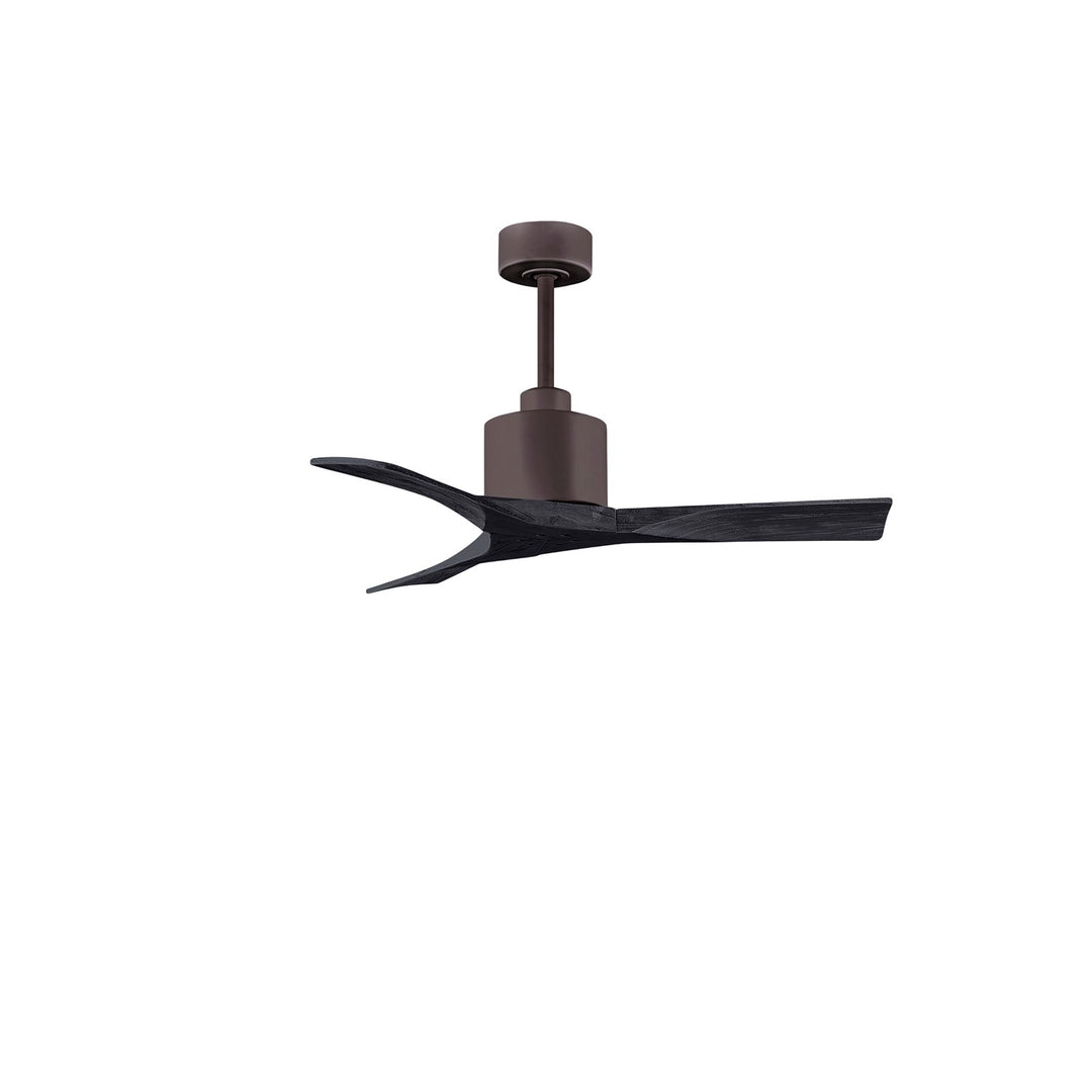 42in Ceiling Fan In Textured Bronze And Matte Black Blades