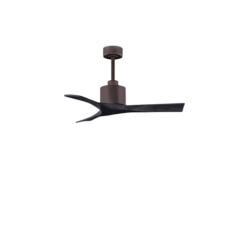 42in Ceiling Fan In Textured Bronze And Matte Black Blades