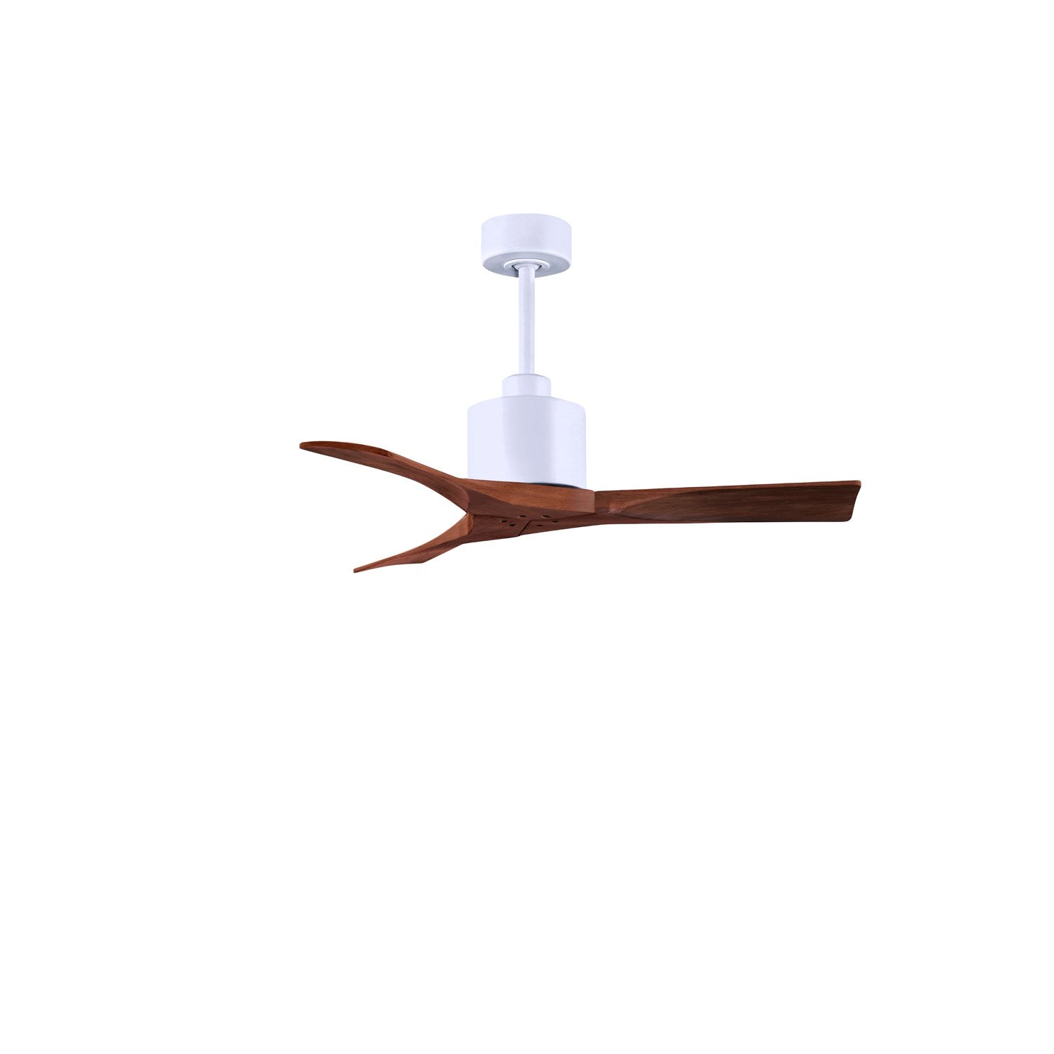 42in Ceiling Fan In Matte White - Walnut Blades