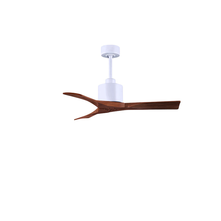 42in Ceiling Fan In Matte White - Walnut Blades