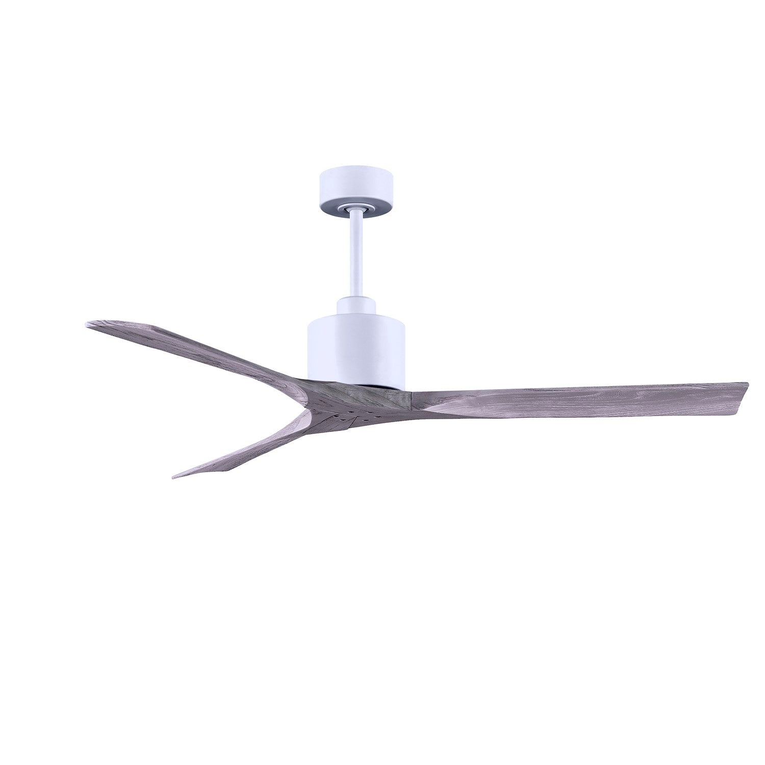 60in Ceiling Fan In Matte White - Barnwood Tone Blades
