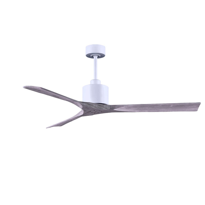 60in Ceiling Fan In Matte White - Barnwood Tone Blades