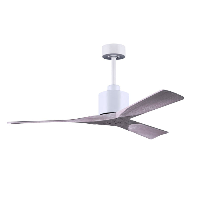 52in Ceoiling Fan In Matte White - Barnwood Tone Blades by Matthews Fan Company