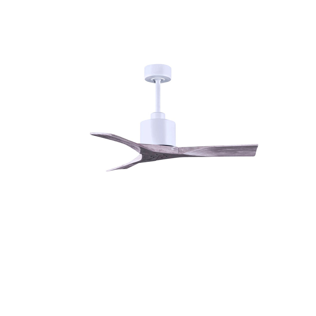 42in Ceiling Fan In Matte White - Barnwood Tone Blades