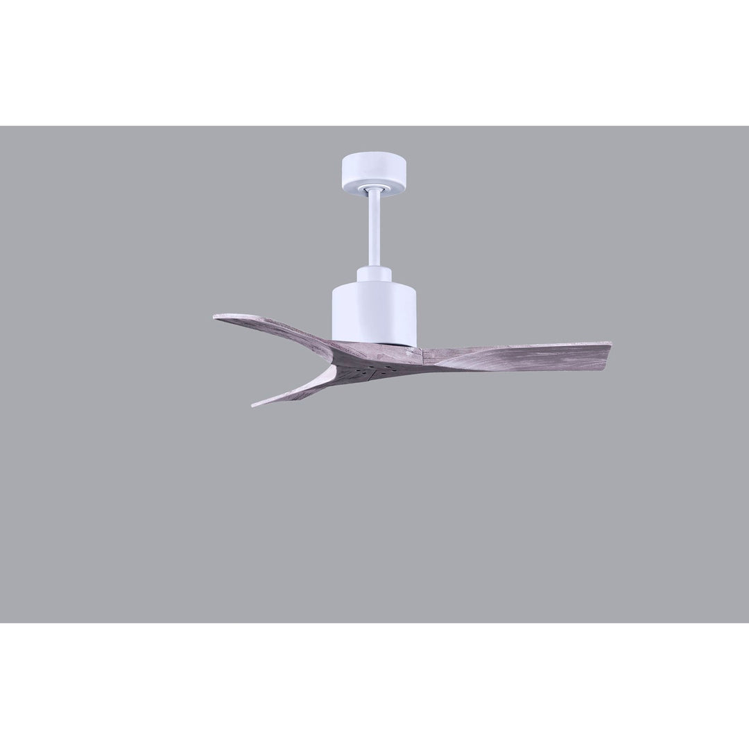 42in Ceiling Fan In Matte White - Barnwood Tone Blades
