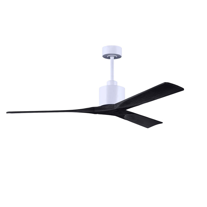 60in Ceiling Fan In Matte White And Matte Black Blades by Matthews Fan Company