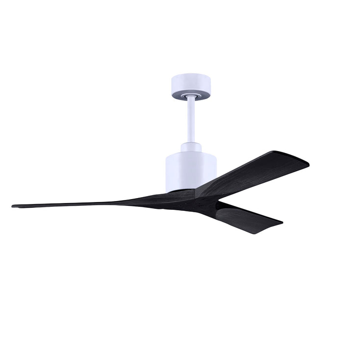 52in Ceiling Fan In Matte White And Matte Black Blades by Matthews Fan Company