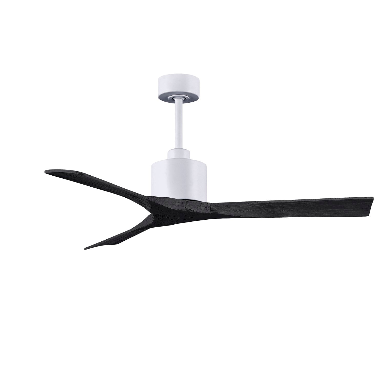 52in Ceiling Fan In Matte White And Matte Black Blades