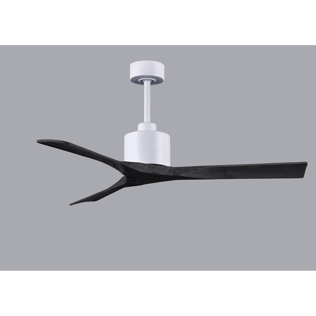 52in Ceiling Fan In Matte White And Matte Black Blades