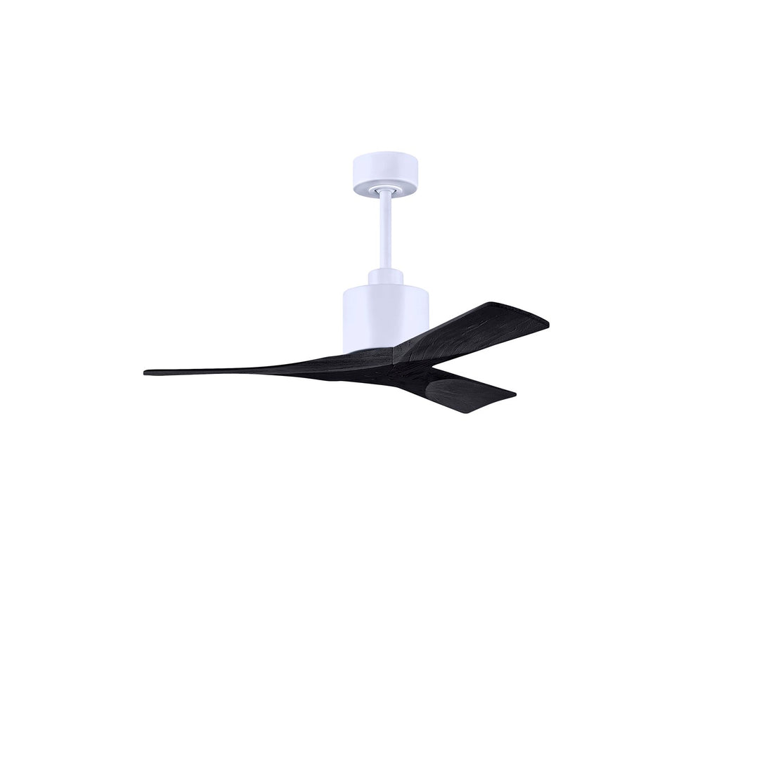 42in Ceiling Fan In Matte White And Matte Black Blades by Matthews Fan Company