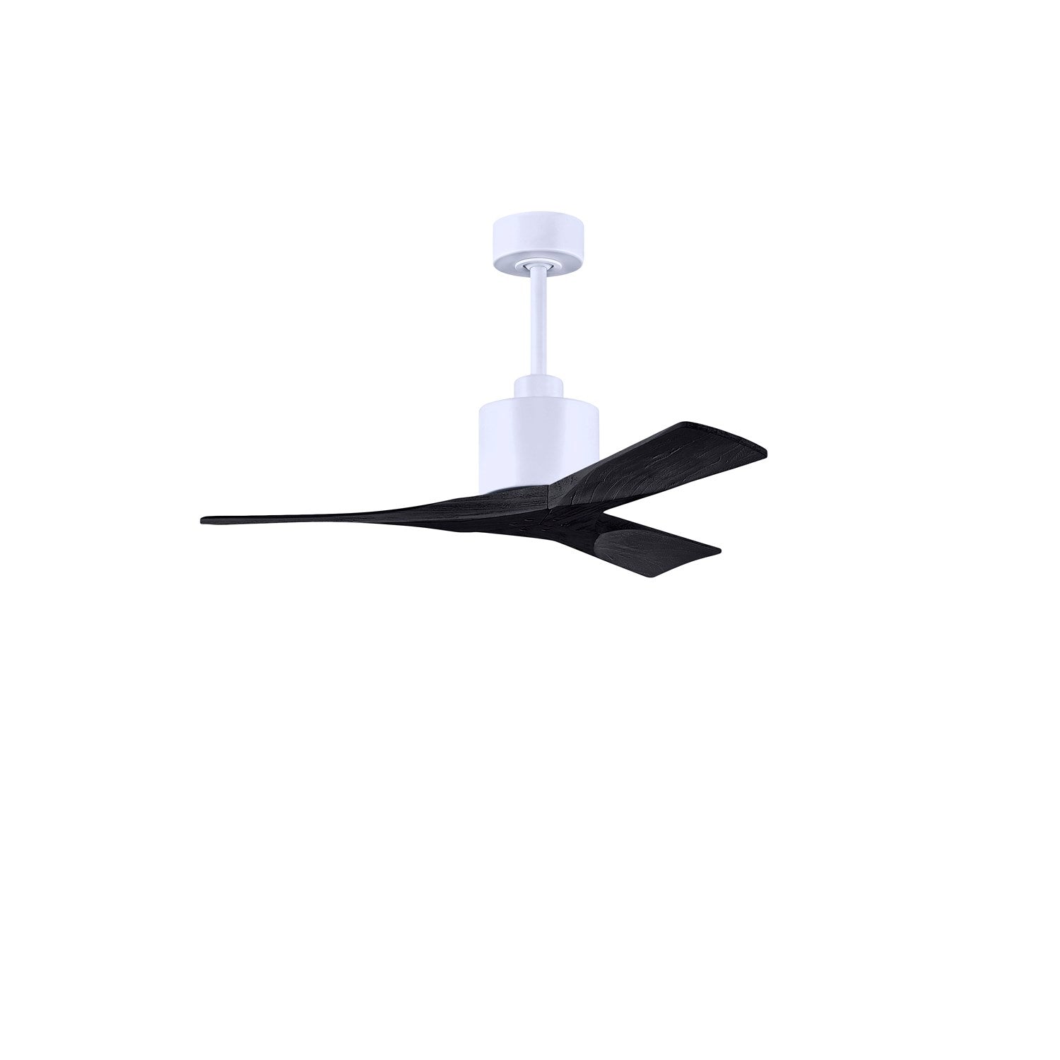 42in Ceiling Fan In Matte White And Matte Black Blades by Matthews Fan Company