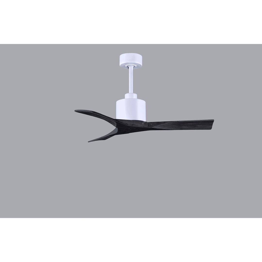 42in Ceiling Fan In Matte White And Matte Black Blades