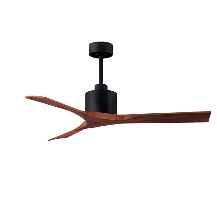 52in Ceiling Fan In Matte Black - Walnut Blades